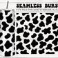 Cow Print Burst SVG Template, Western Cow Hide Seamless Burst Template, Cow Peekaboo Designs, Scratch Tape, Glitter Tumbler Designs PNG DXF