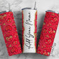 Hearts With Gold Dust, Red Hearts, Valentine&#39;s Day Add Your Own Name, 20oz Sublimation Tumbler Designs, Skinny Tumbler Wraps Template - 1735