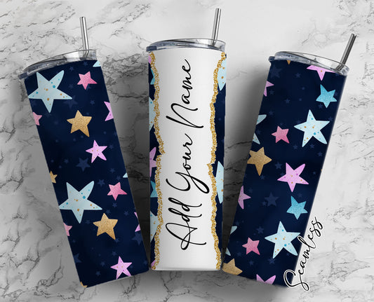 Stars Pattern, Stars Design, Stars Background Add Your Own Name, 20oz Sublimation Tumbler Designs, Skinny Tumbler Wraps Template - 2023