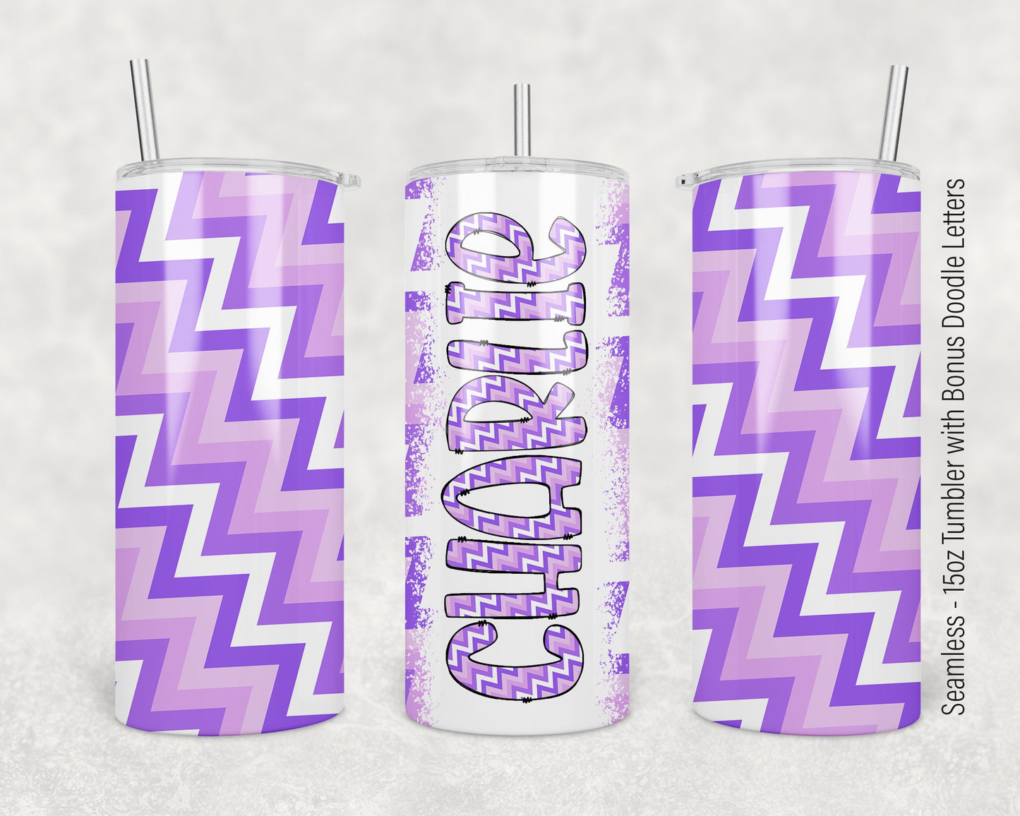 15oz Tumbler Wrap with Matching Doodle Letters, Hand drawn Alphabet, Kids Tumbler Sublimation PNG - Pattern 141