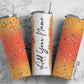 Orange Gradient, Yellow Orange Background Add Your Own Name, 20oz Sublimation Tumbler Designs, Skinny Tumbler Wraps Template - 651