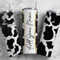 Cow Hide Add Your Own Text Name Monogram Sublimation Tumbler Designs Floral - 20oz Skinny Tumbler Wraps Templates - PNG 84 PATTERN