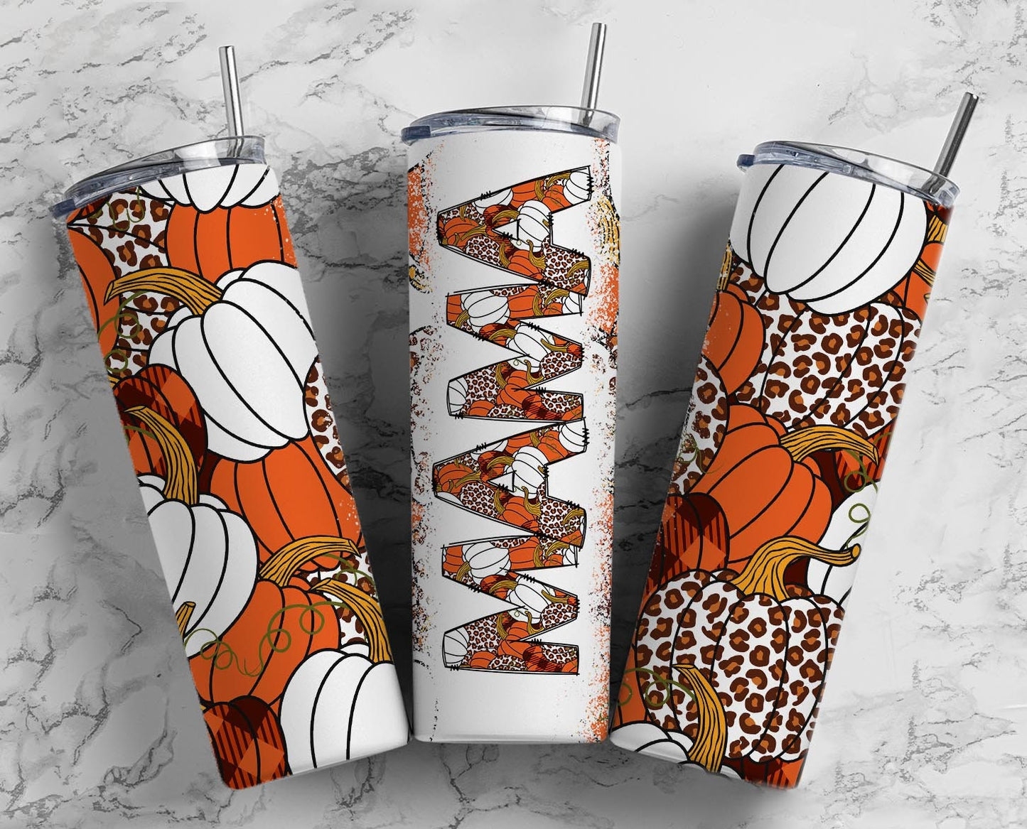 Pumpkin Fall Mama Seamless 20oz Sublimation Tumbler, Mothers Day Straight tumbler, Mama Tumbler, Seamless Mom Tumbler Wrap Thanksgiving