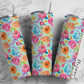 Floral Pattern, Watercolor Floral Pattern, Flowers 20oz Tumbler Wrap, Seamless Skinny Tumbler, Sublimation Design PNG - 1242