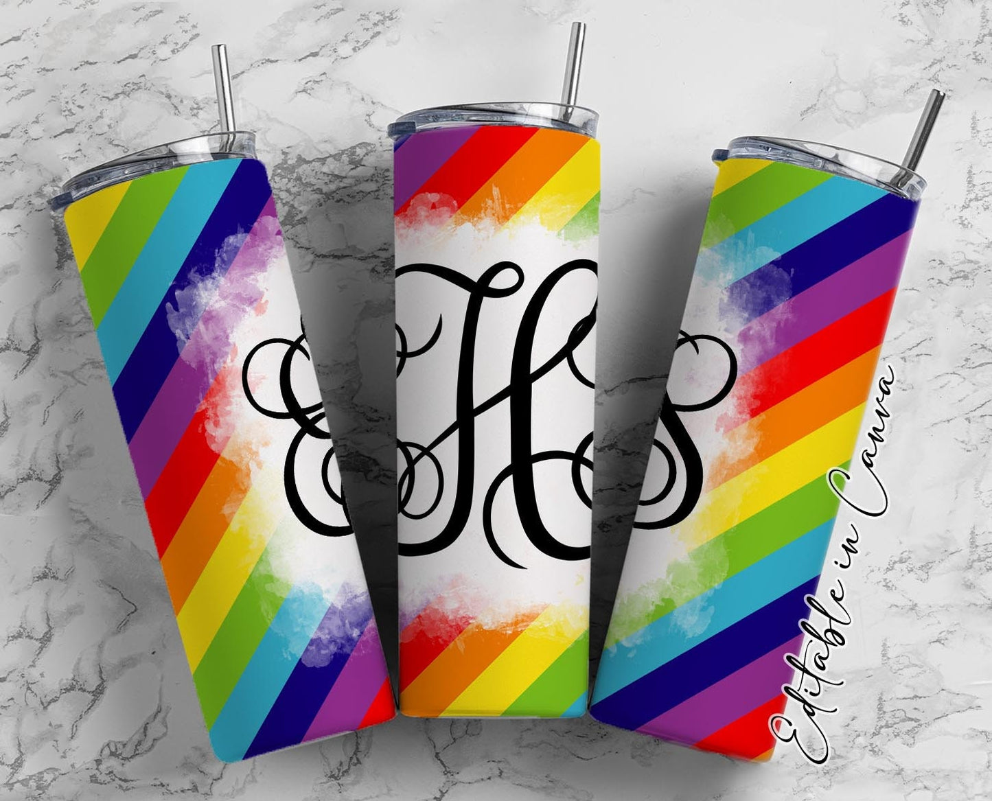 EDITABLE Rainbow Monogram 20oz Straight Tumbler Wrap Designs, Make Your Own Custom Peronalized Design, Easy Canva Tempalte (2023-01-04 09.55.20)