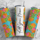 Orange Citrus, Citrus Fruit Add Your Own Name, 20oz Sublimation Tumbler Designs, Skinny Tumbler Wraps Template - 350