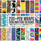 200+ PNG Pen Wrap Bundle, Pen Wrap Sublimation Designs, Pen Waterslide Designs, Pencil Sublimation Design, Epoxy Pen Wraps, Pen Wrap Png
