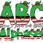 Christmas Elf Doodle letters, Santas Elf Sublimation Font, Doodle Alpha Bundle, Cute Xmas Numbers & Alphabet Doodle Set PNG