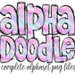 Pink Pastel Sky Alphapack, digital alphabet, printable alphabet, doodle font, doodle alphabet, alpha pack doodle, Hand Drawn Letters