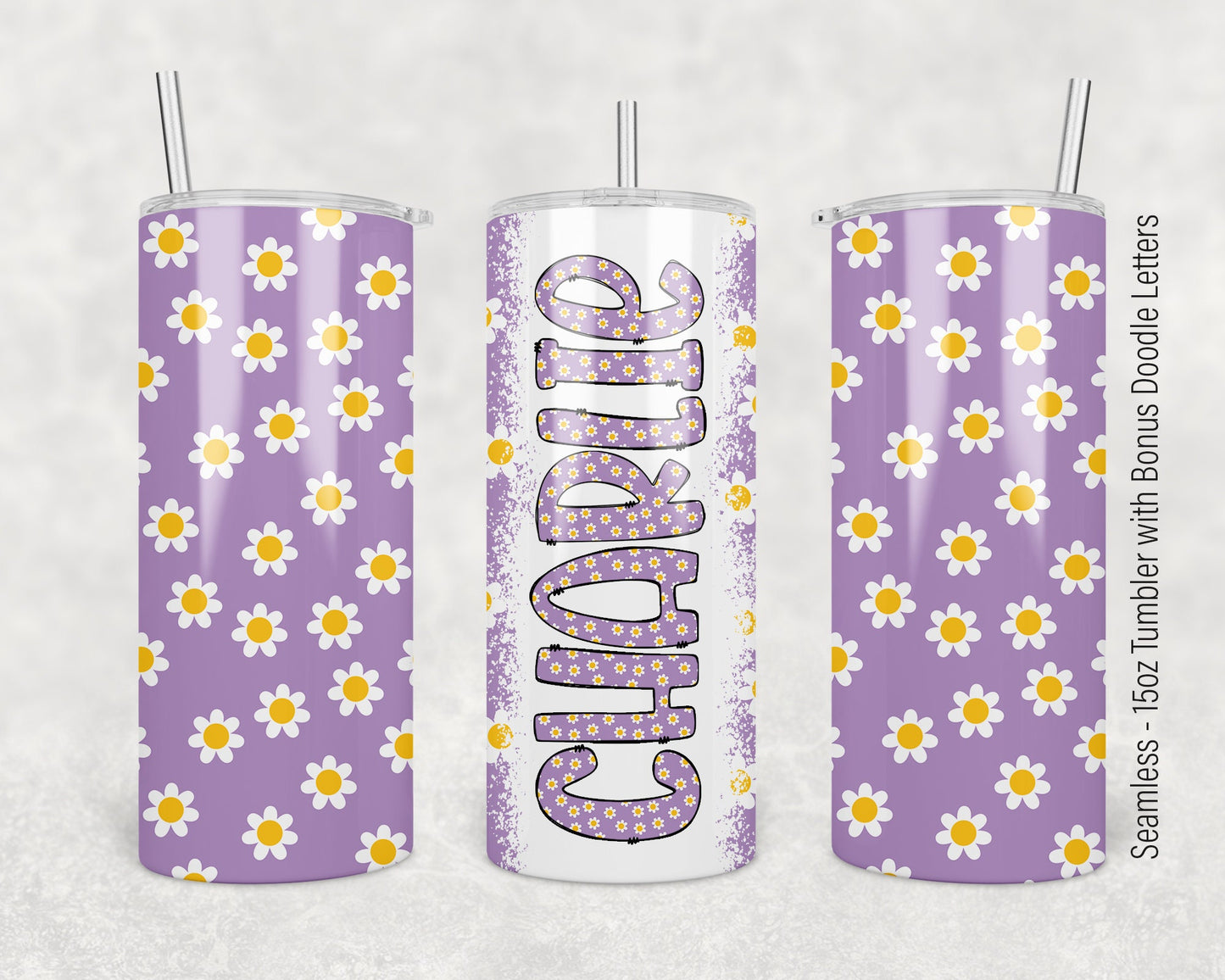 15oz Tumbler Wrap with Matching Doodle Letters, Hand drawn Alphabet, Kids Tumbler Sublimation PNG - Pattern 158