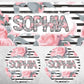 Car Coater and License with Matching Doodle Letters, Sublimation A-Z Alphabet PNG - DESIGN 48
