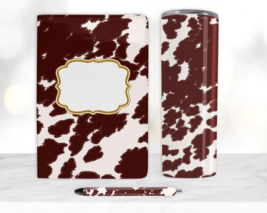 Cowhide Sublimation Bundle, Journal Template, 20oz Tumbler Design, Pen Wrap Water Slide Epoxy Waterslide Pen Wrap PNG