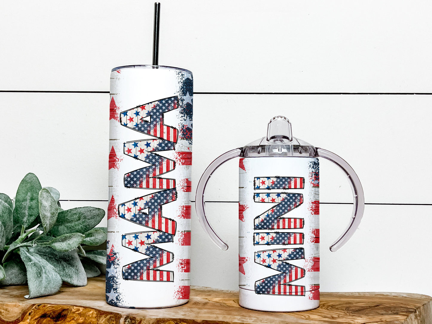 Rustic Flag Mama and Mini Tumblers Sublimation Designs, USA American Mama, 4th July Patriotic Mother Daughter Tumbler Wrap DESIGN 23