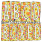 Spring Floral Box Doodle Letters, Western Hand Drawn Doodle Alphabet Set, Sublimation Designs PNG - 1063