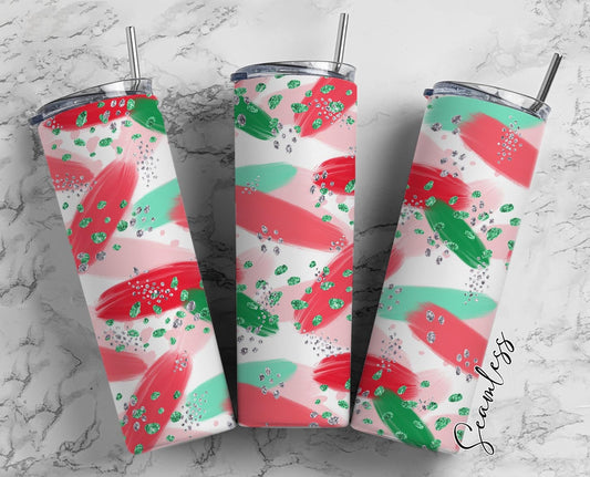 Christmas Tumbler, Christmas Design, Red and Green Print, Xmas Design, Tumbler PNG, Tumbler Wrap, Tumbler Designs, 20oz Skinny Tumbler, 103