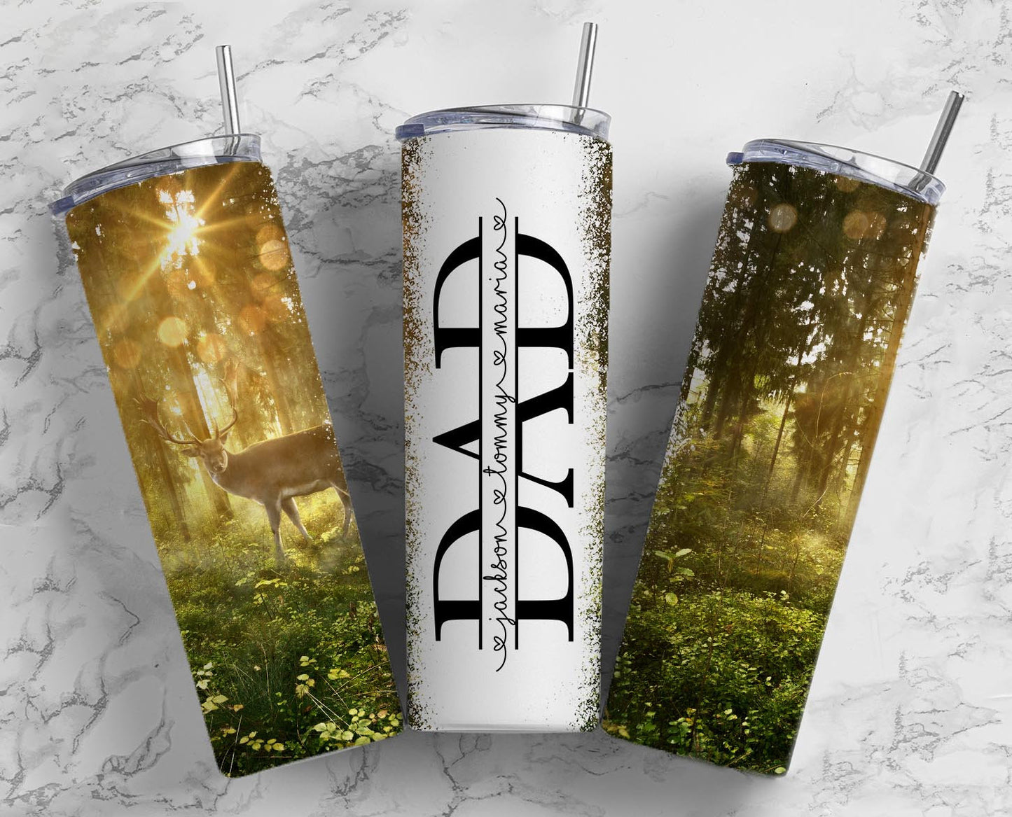 20 Oz Skinny Tumbler Sublimating Png Gray and Gold Design 