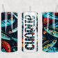 15oz Tumbler Wrap with Matching Doodle Letters, Hand drawn Alphabet, Kids Tumbler Sublimation PNG - Pattern 118