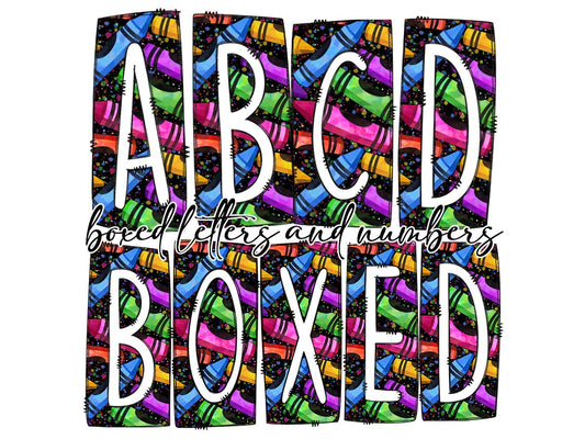 Crayon Teacher Box Doodle Letters, Western Hand Drawn Doodle Alphabet Set, Sublimation Designs PNG - 91 PATTERN