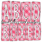 Pink Plaid Box Doodle Letters, Western Hand Drawn Doodle Alphabet Set, Sublimation Designs PNG - 1824