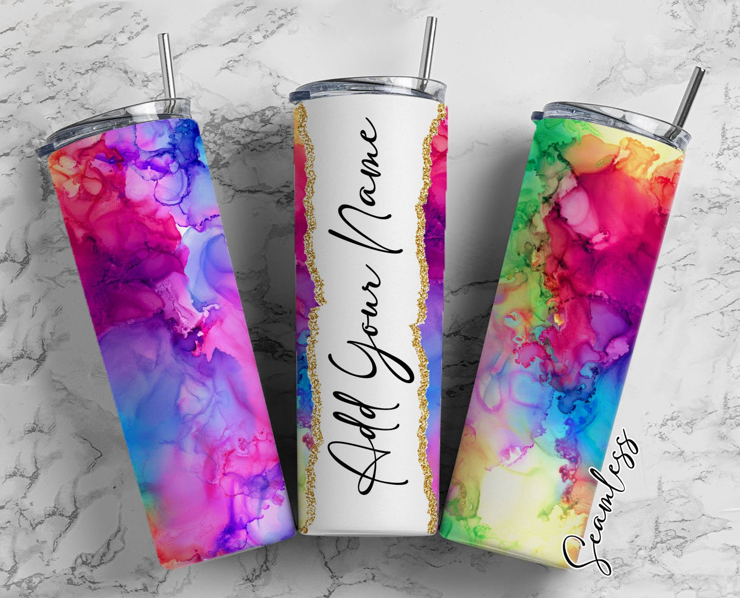 Multiple Color Burst Add Your Own Name, 20oz Sublimation Tumbler Designs, Skinny Tumbler Wraps Template - 36 PATTERN