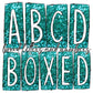 Aqua Box Doodle Letters, Western Hand Drawn Doodle Alphabet Set, Sublimation Designs PNG - 179 PATTERN