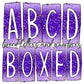 Purple Glitter Ombre Box Doodle Letters, Western Hand Drawn Doodle Alphabet Set, Sublimation Designs PNG - 1825