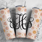 EDITABLE Retro Smile Monogram 20oz Straight Tumbler Wrap Designs, Make Your Own Custom Peronalized Design, Easy Canva Tempalte