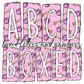 Dog Lover Puppy Box Doodle Letters, Western Hand Drawn Doodle Alphabet Set, Sublimation Designs PNG - 227