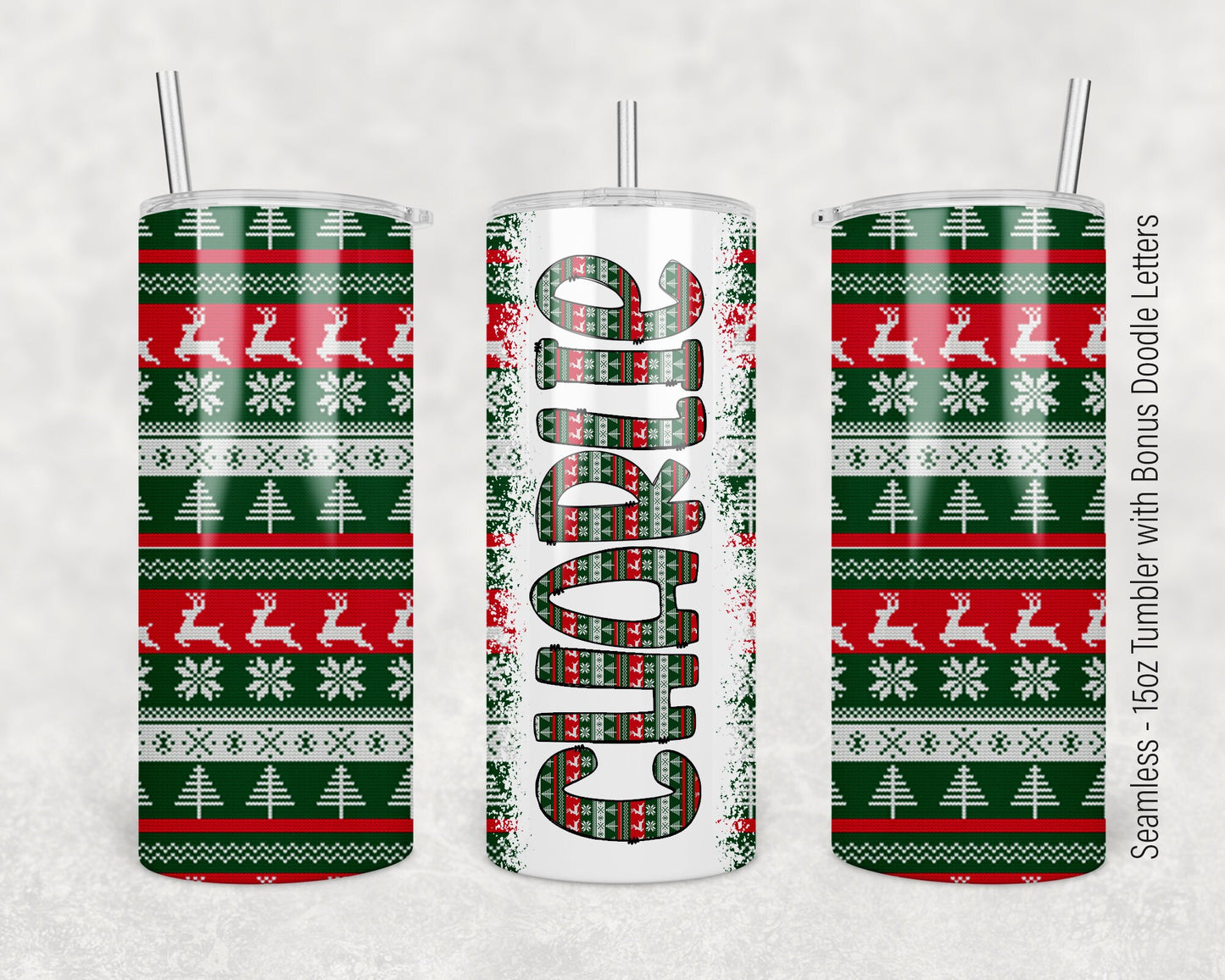 15oz Tumbler Wrap with Matching Doodle Letters, Hand drawn Alphabet, Kids Tumbler Sublimation PNG - Pattern 13