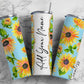 Sunflower Seamless, Sunflower Design, Flowers Add Your Own Name, 20oz Sublimation Tumbler Designs, Skinny Tumbler Wraps Template - 1844