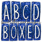 Blue Glitter Box Doodle Letters, Western Hand Drawn Doodle Alphabet Set, Sublimation Designs PNG - 178 PATTERN