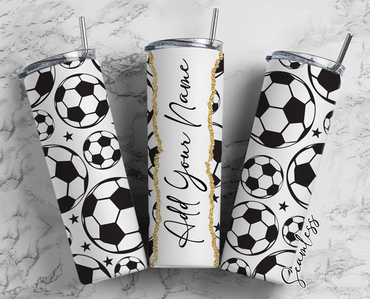 Soccer Ball Pattern, Soccer Player, Soccer Add Your Own Name, 20oz Sublimation Tumbler Designs, Skinny Tumbler Wraps Template - 214 PATTERN