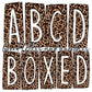 Cheetah Obsessed Leopard Print Box Doodle Letters, Western Hand Drawn Doodle Alphabet Set, Sublimation Designs PNG - 19 PATTERN