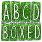 Green Glitter Box Doodle Letters, Western Hand Drawn Doodle Alphabet Set, Sublimation Designs PNG - 182 PATTERN