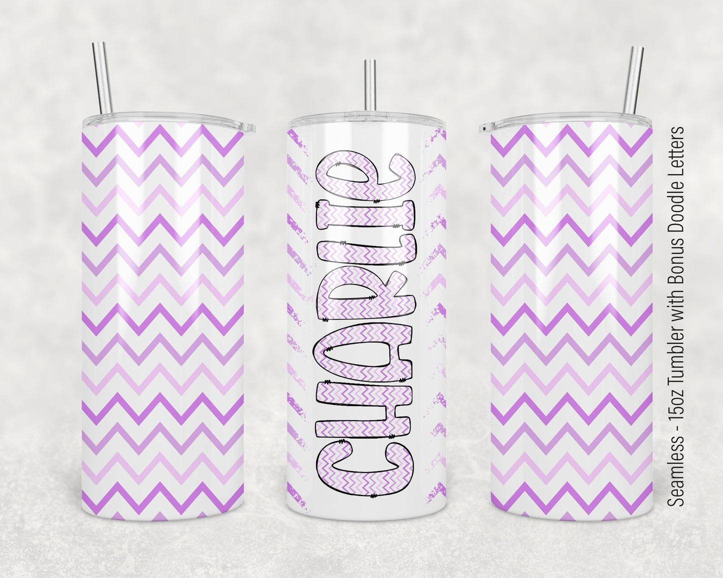 15oz Tumbler Wrap with Matching Doodle Letters, Hand drawn Alphabet, Kids Tumbler Sublimation PNG - Pattern 142