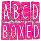 Pink Polka Box Doodle Letters, Western Hand Drawn Doodle Alphabet Set, Sublimation Designs PNG - 2054