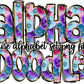 Floral Alphabet Letters PNG Bundle, Pink Purple Blue Horse Doodle Letters, Hand Drawn Alphabet Doodle, Sublimation Alpha Set Designs PNG