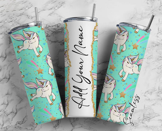 Unicorn Design, Unicorn Pattern, Unicorn Add Your Own Name, 20oz Sublimation Tumbler Designs, Skinny Tumbler Wraps Template - 780