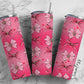 Pink Ribbon Bow 20oz Tumbler Wrap, Seamless Skinny Tumbler, Sublimation Design PNG - 1838