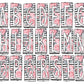 Striped Pink Flower Box Doodle Letters, Western Hand Drawn Doodle Alphabet Set, Sublimation Designs PNG - 157 PATTERN