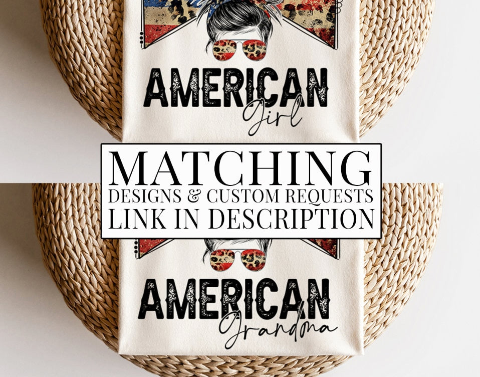 USA American WOMAN Sublimation Design, Country Mama, Western Sublimation Designs, Instant Download, Mom Bun, Messy Bun PNG