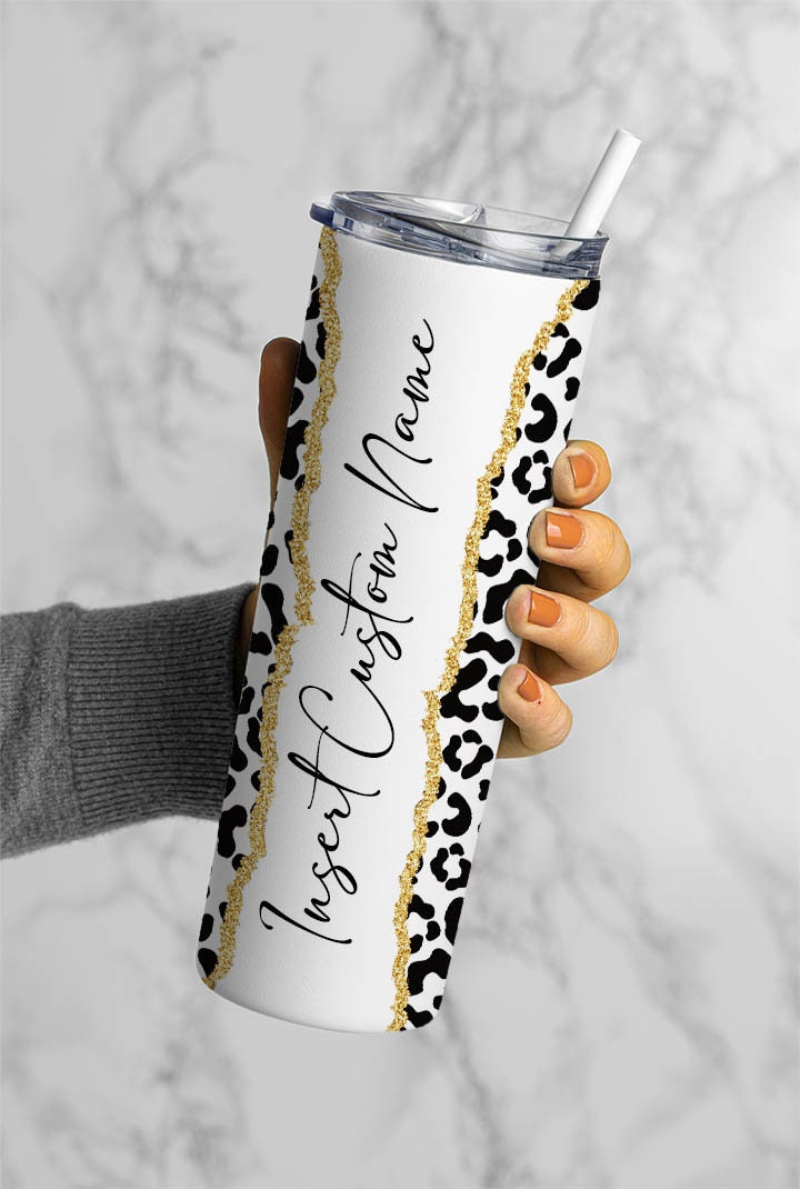 Leopard Seamless Add Your Own Text, Seamless Tumbler, 20oz Seamless Tumbler Designs, tumbler png, Skinny tumbler, Seamless Tumbler