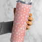 White Dots On Peach Background, Blush Pink Watercolor 20oz Tumbler Wrap, Seamless Skinny Tumbler, Sublimation Design PNG - 15
