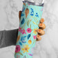 Floral Design, Botanical Flowers 20oz Tumbler Wrap, Seamless Skinny Tumbler, Sublimation Design PNG - 1244