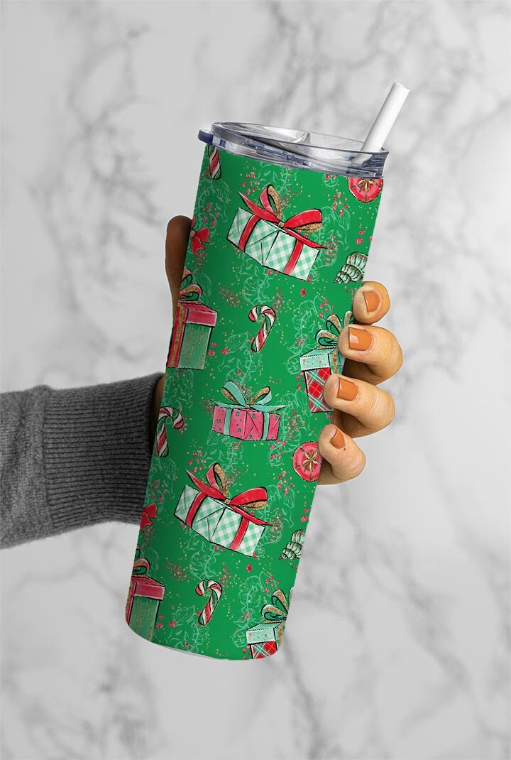 Christmas Tumbler Design, Christmas PNG, Tumbler Designs, Tumbler Template, 20oz Skinny Tumbler, 20 oz Tumbler, Xmas Tumbler Background, 107