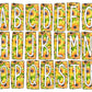 Sunflowers Box Doodle Letters, Western Hand Drawn Doodle Alphabet Set, Sublimation Designs PNG - 1839