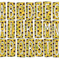 Sunflower Box Doodle Letters, Western Hand Drawn Doodle Alphabet Set, Floral YellowSublimation Designs PNG - 15 PATTERN