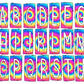 Neon Tie Dye Box Doodle Letters, Western Hand Drawn Doodle Alphabet Set, Sublimation Designs PNG - 143 PATTERN