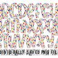 20oz Tumbler Wrap with Matching Doodle Letter Alphabet PNG DESIGN 89