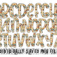 20oz Tumbler Wrap with Matching Doodle Letter Alphabet PNG DESIGN 62